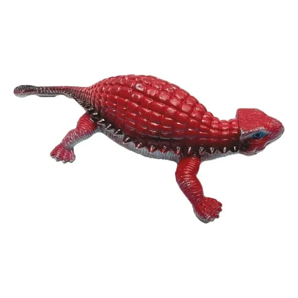 Vintage UKRD Dinosaur Ankylosaurus 13 inch Red Blue 1986 - Picture 4 of 8